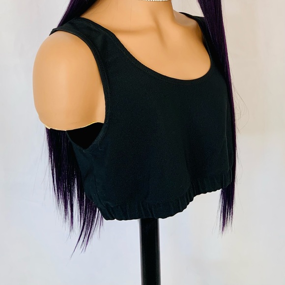 Very Pretty 28” Premium Fiber Purple Lace Front Wig for Daily Wear or Events - Picture 7 of 14